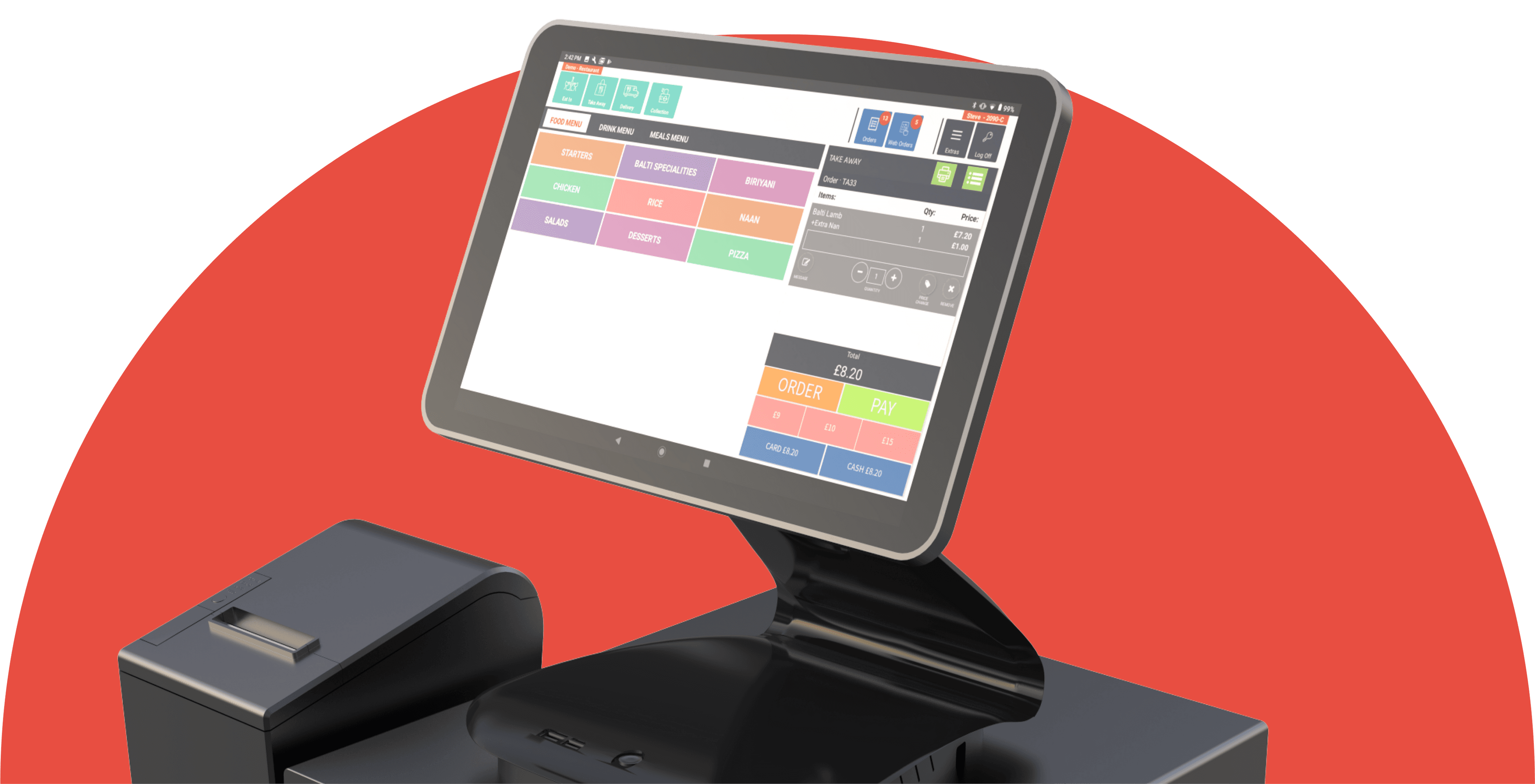 cafes business system large